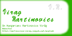 virag martinovics business card